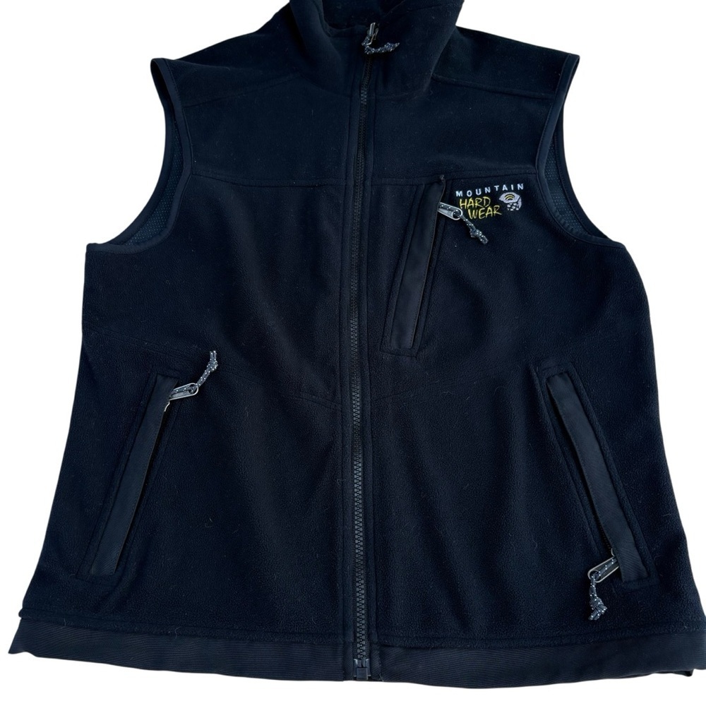 Mountain Hardwear Men’s Small Black Fleece Vest Full Zip Outdoor Hiking Pockets
